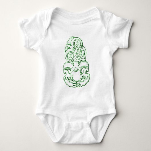 Maori Hei-Tiki Sketch Baby Romper (Voorkant)