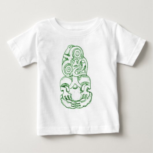 Maori Hei-Tiki Sketch Baby T-Shirt (Voorkant)