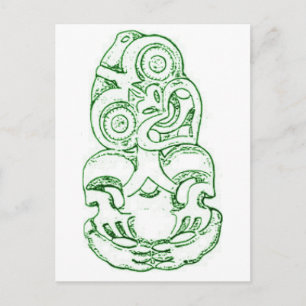 Maori Hei-Tiki Sketch Briefkaart
