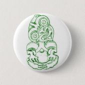 Maori Hei-Tiki Sketch Button (Voorkant)