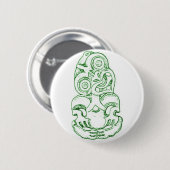 Maori Hei-Tiki Sketch Button (Voorkant /achterkant)