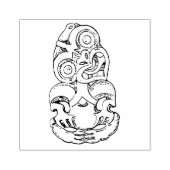 Maori Hei-Tiki Sketch Rubberstempel (Afrduk)