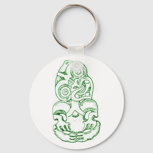 Maori Hei-Tiki Sketch Sleutelhanger (Voorkant)