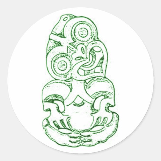 Maori Hei-Tiki Sketch Sticker (Voorkant)