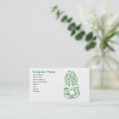 Maori Hei-Tiki Sketch Visitekaartje (Staand voorkant)