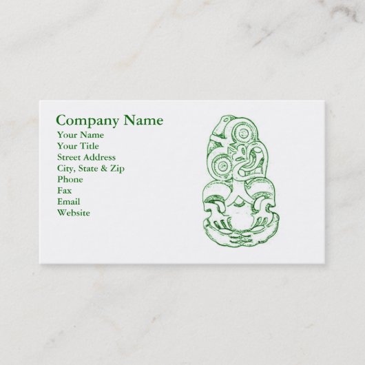 Maori Hei-Tiki Sketch Visitekaartje (Voorkant)