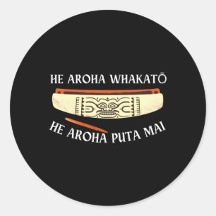 Maori Hei Tiki Tribal Tattoo Nieuw-Zeeland Ronde Sticker