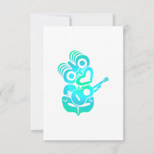 Maori Hei Tiki Ukulele Music - Gift Idea Bedankkaart