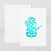 Maori Hei Tiki Ukulele Music - Gift Idea Bedankkaart (Voorkant / Achterkant)