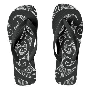 Maori helemaal zwart teenslippers