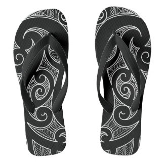 Maori helemaal zwart teenslippers