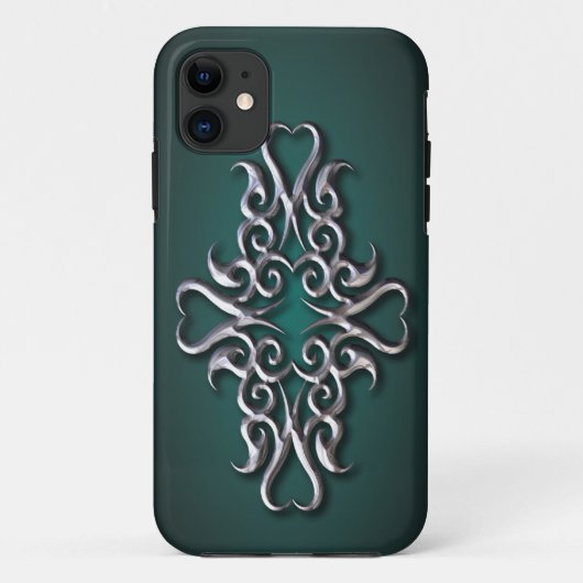 Maori Hook Design - zilver Case-Mate iPhone Case (Achterkant)