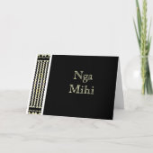 MAORI KAART:  Nga mihi-Wenskaarten Kaart (Voorkant)