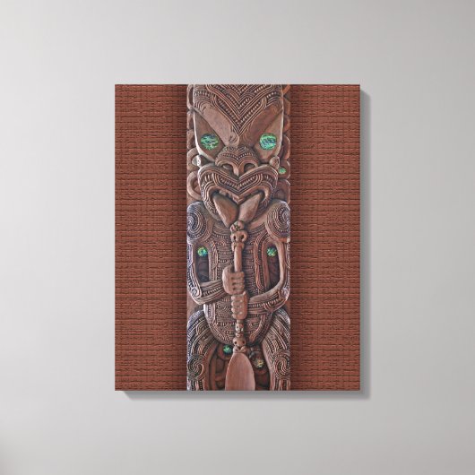 Maori Kahungunu Carving Canvas Afdruk (Voorkant)