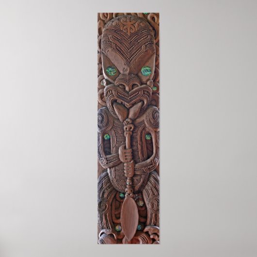 Maori Kahungunu Carving Print (Voorkant)