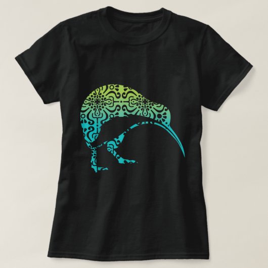 Maori Kiwi Tribal Aboriginal New Zealand Bird Art T-shirt (Design voorkant)