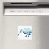 Maori Kiwi Vogelblauw - cadeau idee Magneet (Insitu (Vaatwasser))
