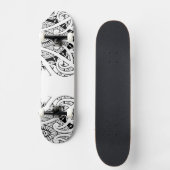 Maori koru-tattoo met polynesiaanse patronen persoonlijk skateboard (Voorkant)