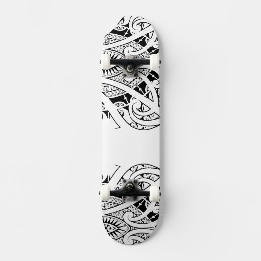 Maori koru-tattoo met polynesiaanse patronen persoonlijk skateboard (Voorkant)
