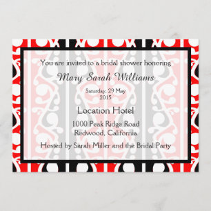 Maori Kowhaiwhai Bridal Shower Uitnodiging