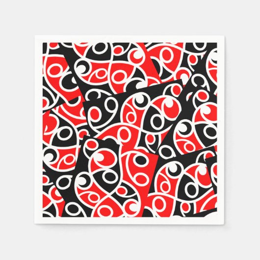 Maori Kowhaiwhai gelaagd patroon Servetten (Voorkant)
