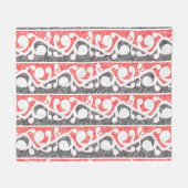 Maori Kowhaiwhai Marbled Pattern Fleece Deken (Voorkant (Horizontaal))