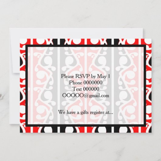 Maori Kowhaiwhai Nieuw-Zeeland bruiloft uitnodigin Kaart (Achterkant)