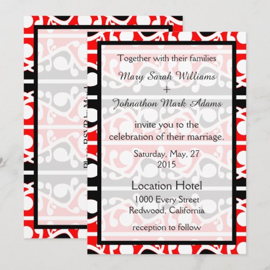 Maori Kowhaiwhai Nieuw-Zeeland bruiloft uitnodigin Kaart (Voorkant / Achterkant)