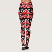 Maori Kowhaiwhai patroon Leggings (Achterkant)