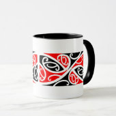 Maori Kowhaiwhai Pattern 1 - Mok (Voorkant rechts)