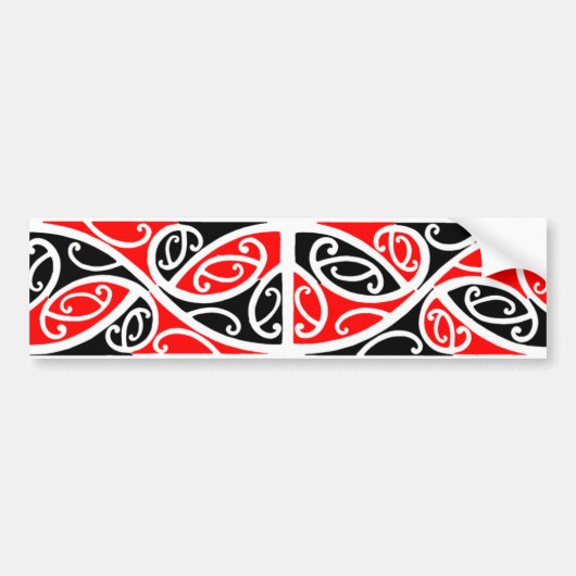 Maori Kowhaiwhai Pattern 1 Sticker (Voorkant)