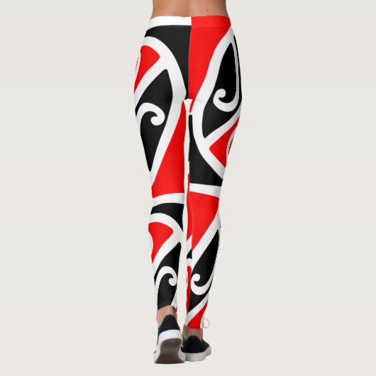 Maori Kowhaiwhai Pattern 2 Leggings (Achterkant)