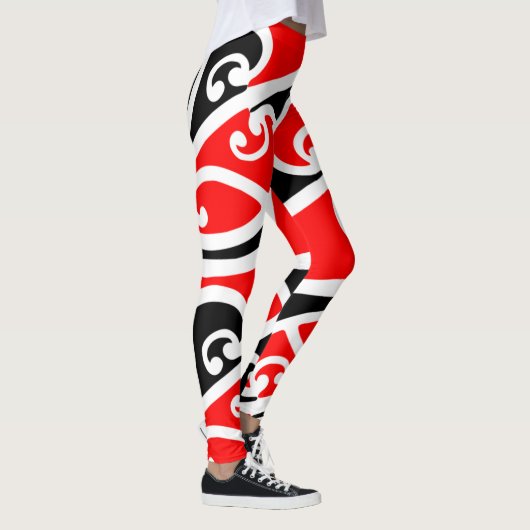 Maori Kowhaiwhai Pattern 2 Leggings (Rechts)