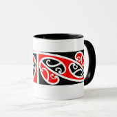 Maori Kowhaiwhai Pattern 2 - Mok (Voorkant rechts)