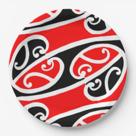 Maori Kowhaiwhai Pattern 2 Papieren Bordje