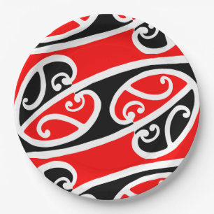 Maori Kowhaiwhai Pattern 2 Papieren Bordje