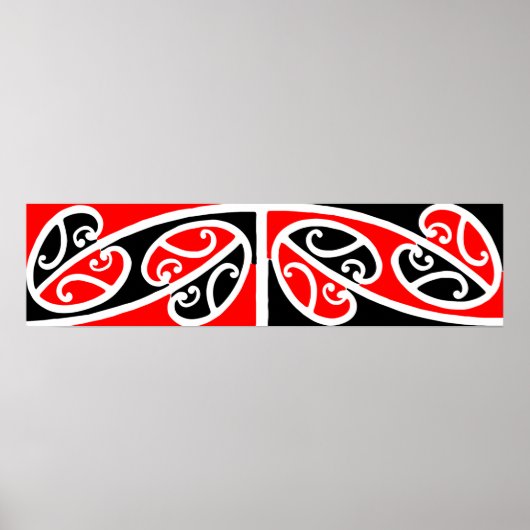 Maori Kowhaiwhai Pattern 2 - Poster (Voorkant)
