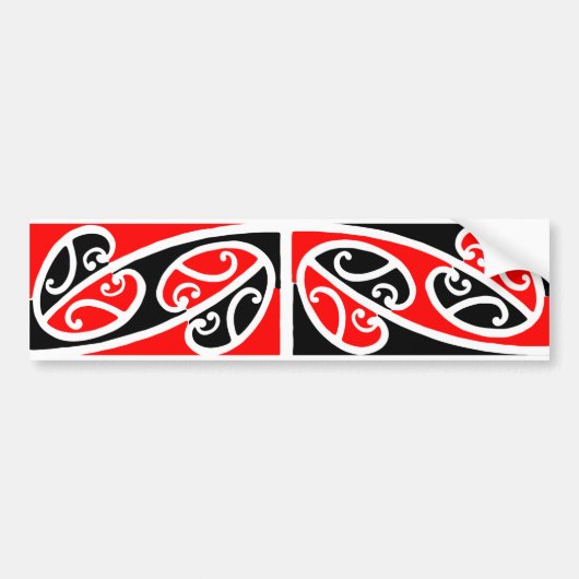 Maori Kowhaiwhai Pattern 2 Sticker (Voorkant)