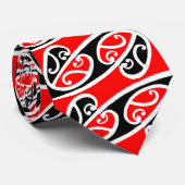 Maori Kowhaiwhai Pattern 2 (verrijkt) Stropdas (Opgerold)