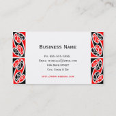 Maori Kowhaiwhai Pattern 2 Visitekaartje (Achterkant)