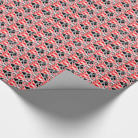 Maori Kowhaiwhai Pattern 5 Cadeaupapier (Hoek)