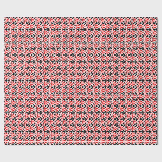 Maori Kowhaiwhai Pattern 5 Cadeaupapier (Vlak)