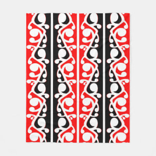Maori Kowhaiwhai Traditioneel Patroon Fleece Deken