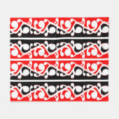 Maori Kowhaiwhai Traditioneel Patroon Fleece Deken (Voorkant (Horizontaal))