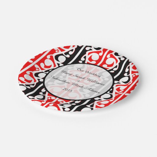 Maori Kowhaiwhai Wedding Keepsake Papieren Bordje (Gekanteld)