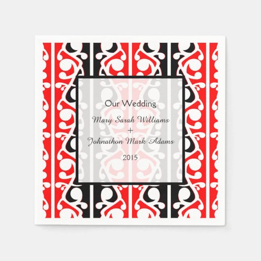 Maori Kowhaiwhai Wedding Keepsake Servetten (Voorkant)