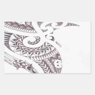 maori luxe ontwerper rechthoekige sticker