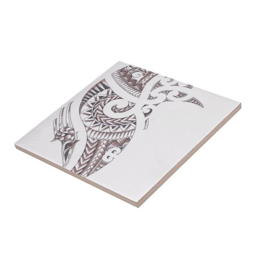 maori luxe ontwerper tegeltje (Zijkant)