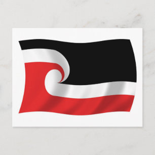 Maori-mensen Vlag Postkaart