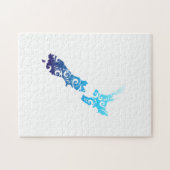 Maori New Zealand Map Tribal Tattoo Gift Idea Legpuzzel (Horizontaal)